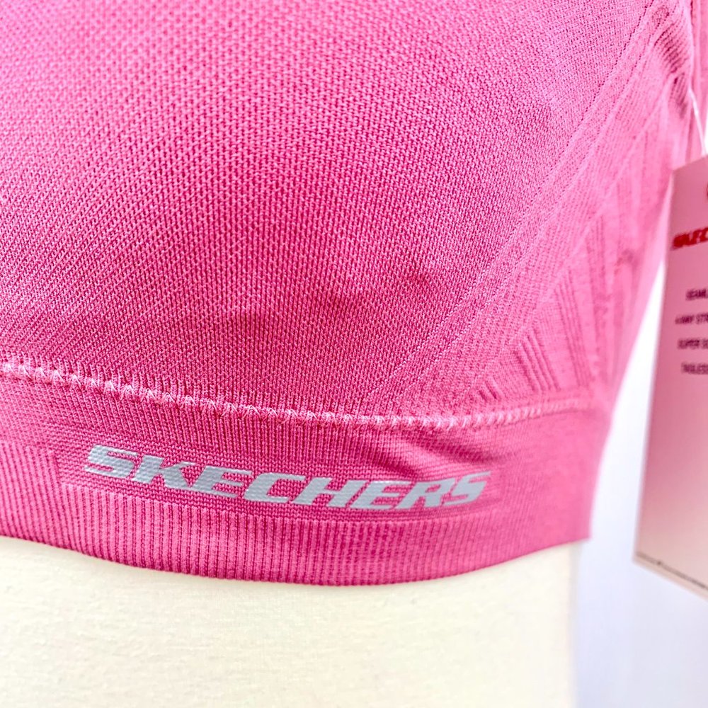 NWT Skechers Pink Mauve Sports Bra Size Small - Picture 3 of 10